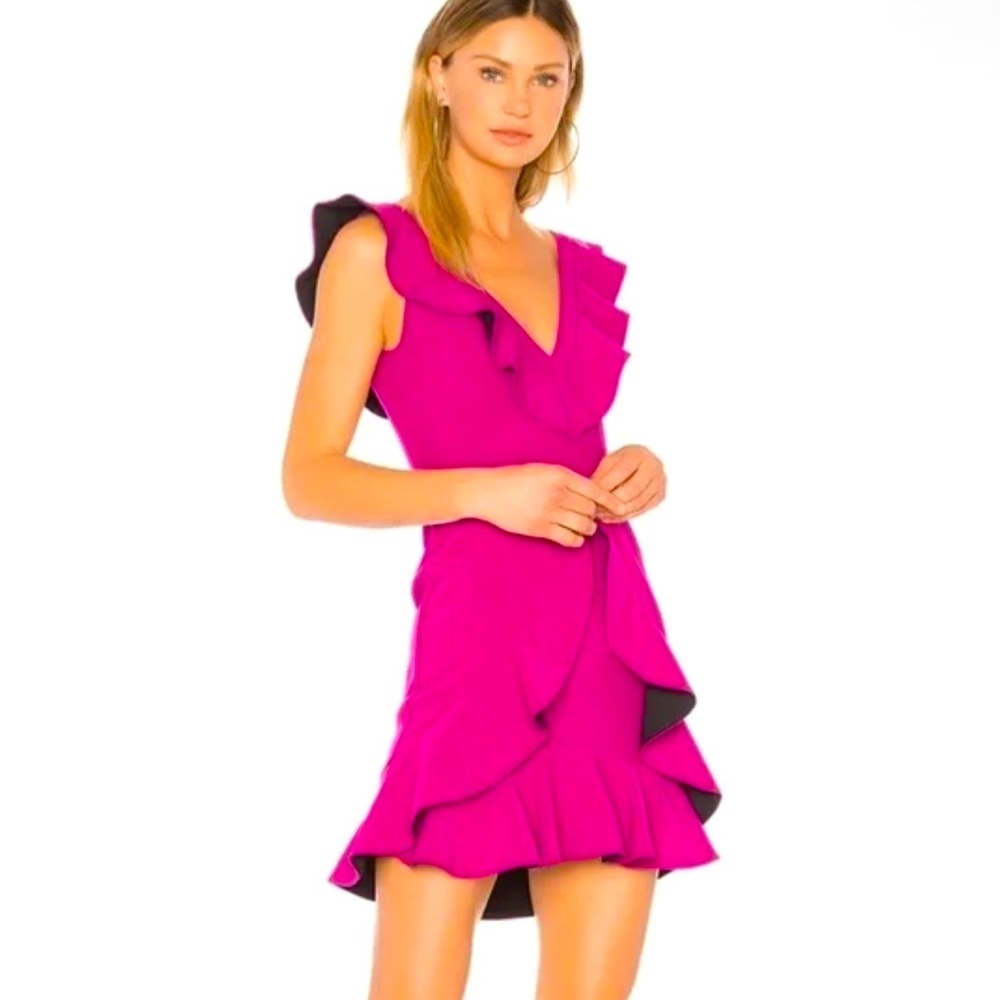 NWOT AIJEK x revolve Verona fushia dress size 1 - Picture 3 of 5